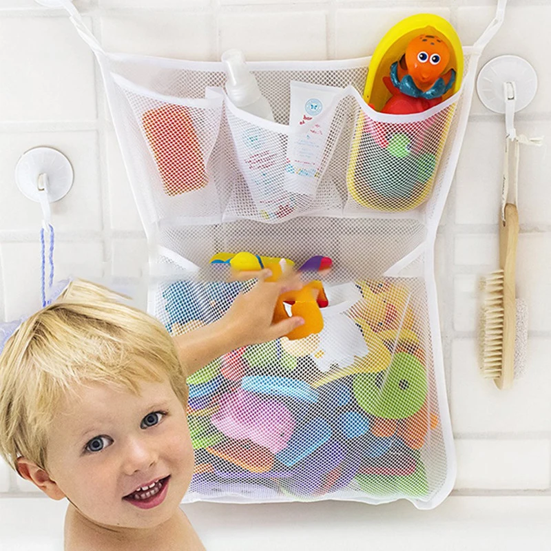 Juguete de baño para bebé, bolsa de malla, bañera de baño, organizador de muñecas, juguete de baño de succión, red para bebé, bañera de juguete, bolsa de juego de baño para niños