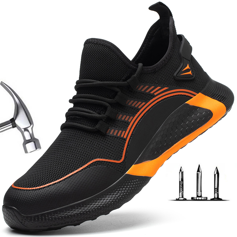 2024 leichte Sicherheitsschuhe für Herren für die Arbeit, atmungsaktive Sport-Sicherheits-Zehenschuhe, Arbeitsstiefel, S3, Anti-Smashing-Damen