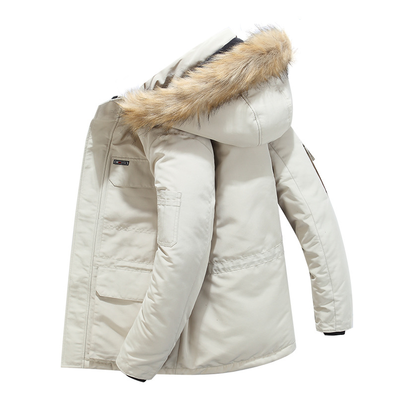 Fleece Winterbont Parka 'S Met Capuchon Mannen Eendendons Sneeuwjas Winddichte Jassen Verdikte-30 Graden Houden Warme Buitenkleding
