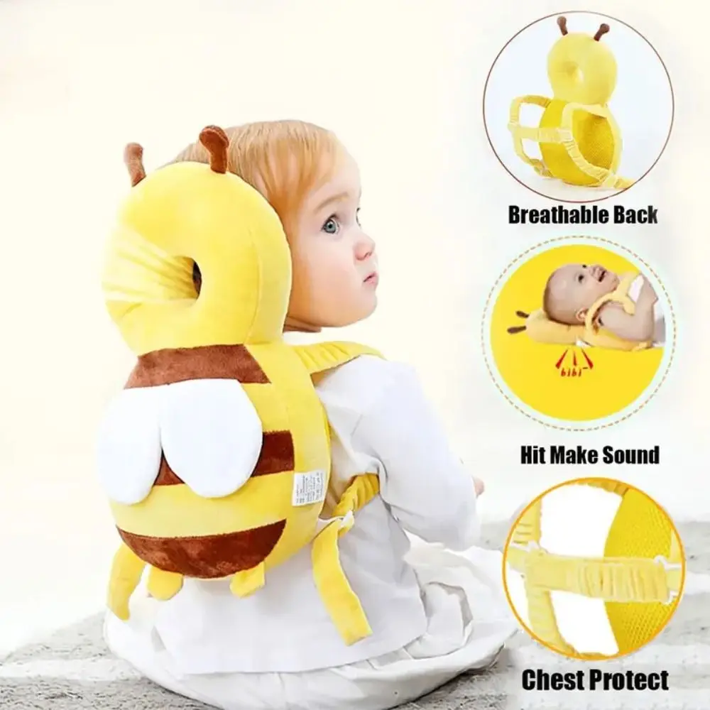 Bebê Cabeça Voltar Protector Proteger Travesseiro, Aprender Almofada Caminhada, Anti Fall Backward Cap, Levar Dos Desenhos Animados, Crianças Seguro Bibi