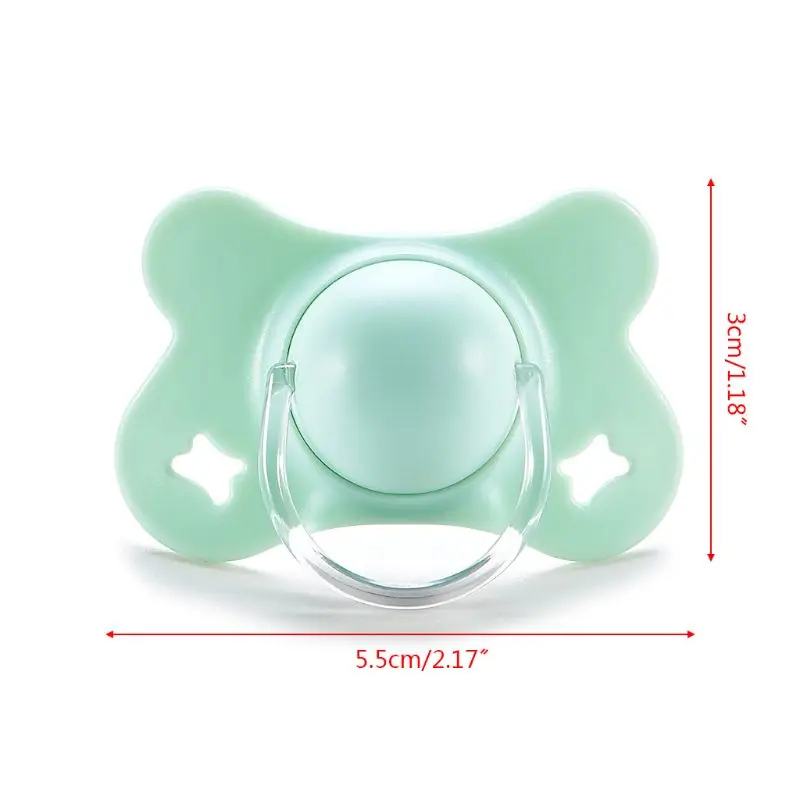 Bé Cho Hình Bướm Phẳng Núm Ti Silicone Ngủ Núm Vú Giả Sơ Sinh Bé Trai Bé Gái Cắn Nhai Tiếp Liệu Tròn Dẹt Cho Đầu