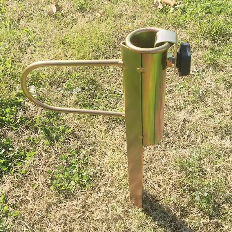 Supporto per ombrellone da spiaggia, supporto per ombrellone da spiaggia in metallo resistente, erba di sabbia, taglia unica per 25-32mm per bandiera, ombrellone