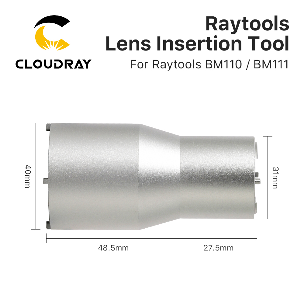 Cloudray Raytools BM111/BM110 Ống Kính Chèn Vào Dụng Cụ Tập Trung Ống Kính D30 Chèn Vào Dụng Cụ Cho Raytools BM111/BM110 Quang Học Tập Trung ống Kính