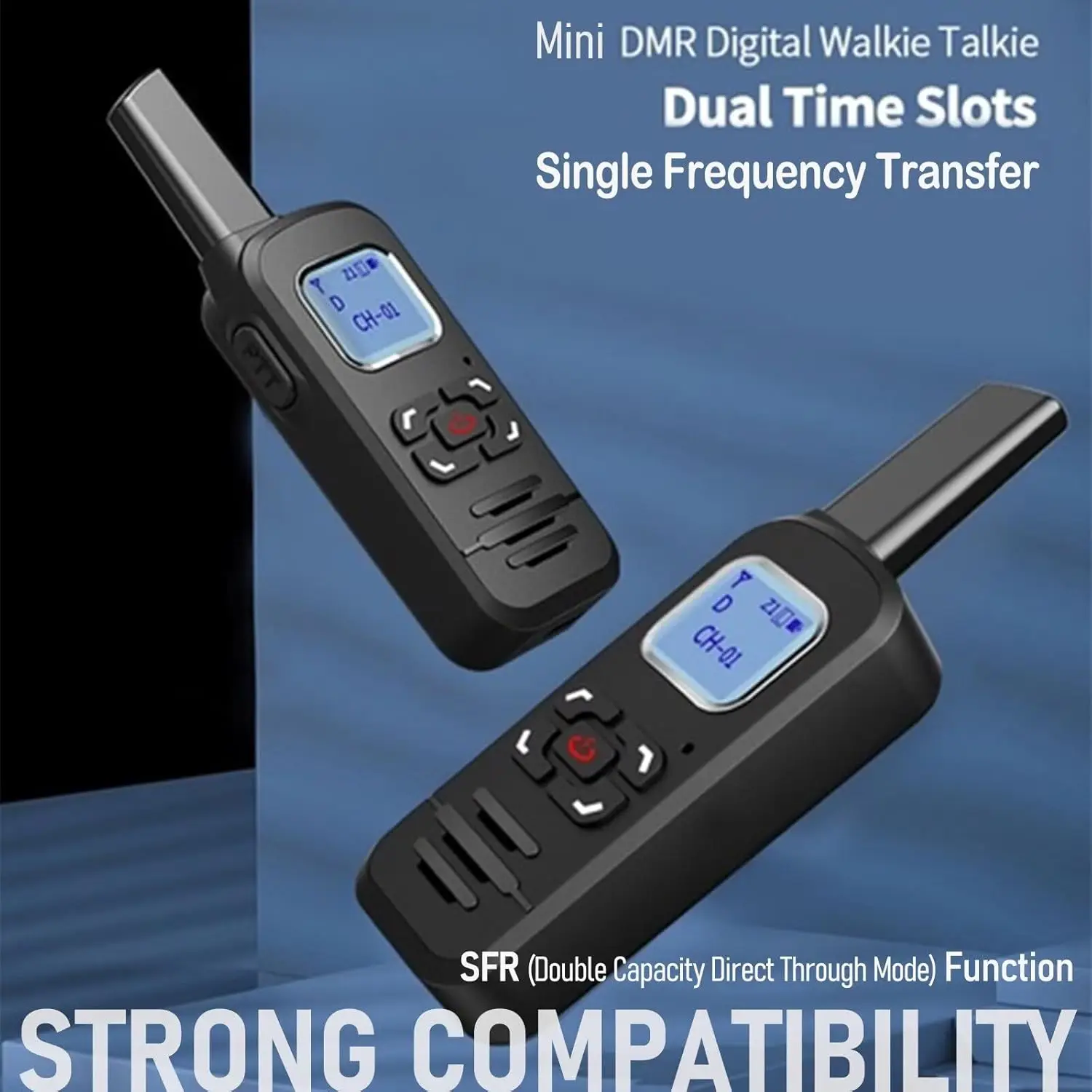 Walkie Talkie Digital, Mini DMR, Compatible con 100%, Radio Digital, Transferencia de Frecuencia Única, Nuevo