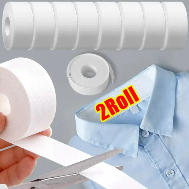8/16m chapéu camisa colar anti-sujo grime protetor fixação adesivo auto-adesivo fita descartável enrolado fita absorvente de suor
