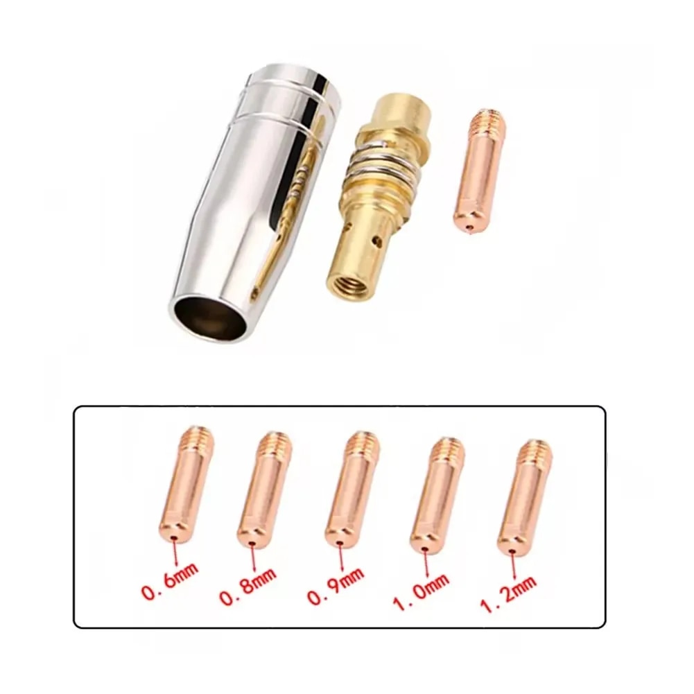 3 ピース/セット溶接機ノズル部品キット 15AK 導電性先端ノズルコンタクトヒント MIG 溶接トーチ溶接 0.6/0.8/0.9/1.0/1.2 ミリメートル