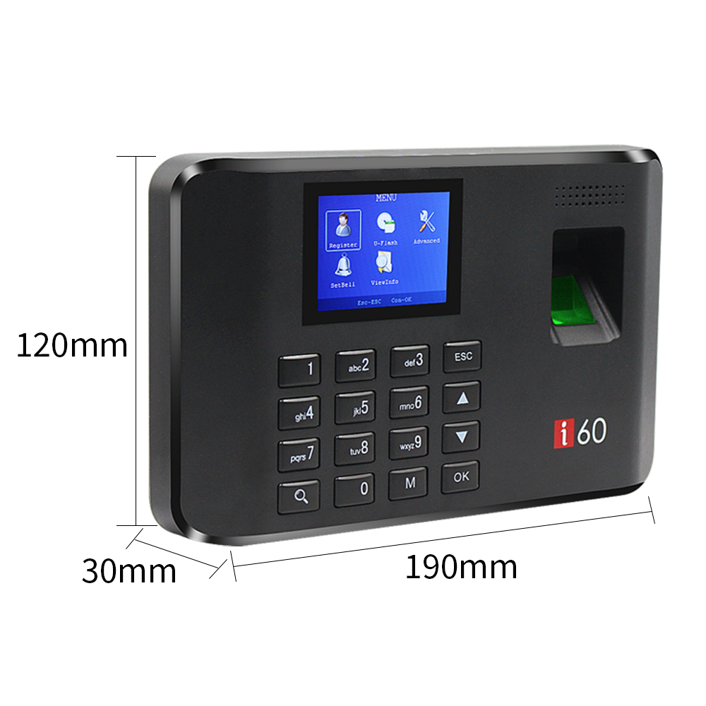 Sistema de asistencia biométrico, lector de grabadora de registro de salida de huellas dactilares USB, reloj de tiempo en los empleados, máquina de fecha, dispositivo electrónico
