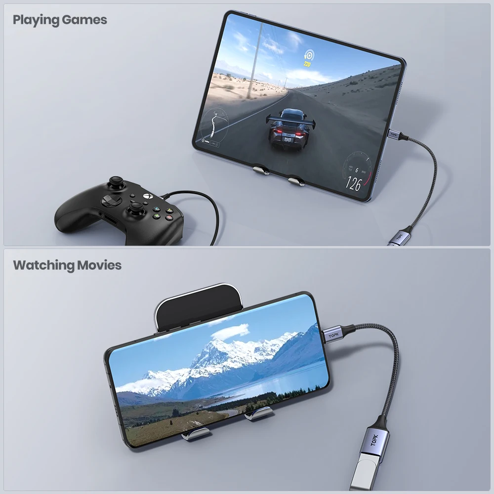 Cavo TOPK da USB C A USB A Dapter OTG tipo C maschio A USB 3.0 2.0 femmina cavo per adattatore MacBook Pro Samsung tipo C