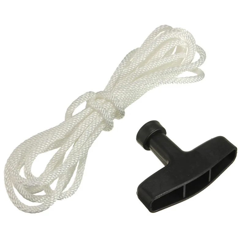 Universal Lawnmowers Pull Starter Handle With Cord Drawstring Engine Petrol Handle Garden Strimmer Lawn Mower Power Tool Parts