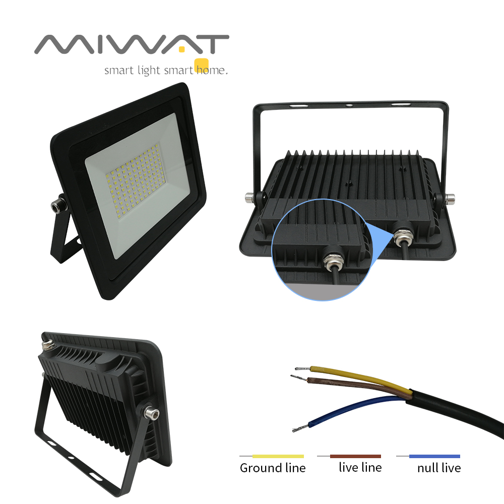 Luz de inundación LED de 110V/220V, 100W, 50W, 30W, 20W, 10W, foco reflector impermeable para exteriores, farola, lámpara de pared, iluminación de jardín