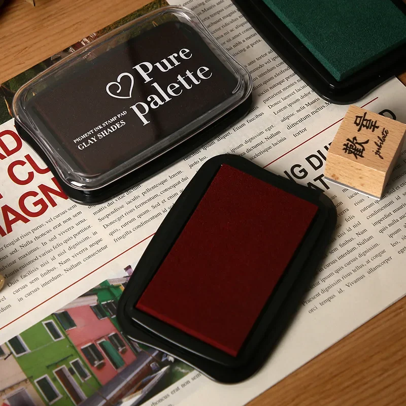 12 Farben großes Vintage-Stempelkissen für Stempel, DIY, Basteln, Scrapbooking, Stempelkissen, Gummi-Holzstempel, Papier-Stempelkissen, Papierdekoration