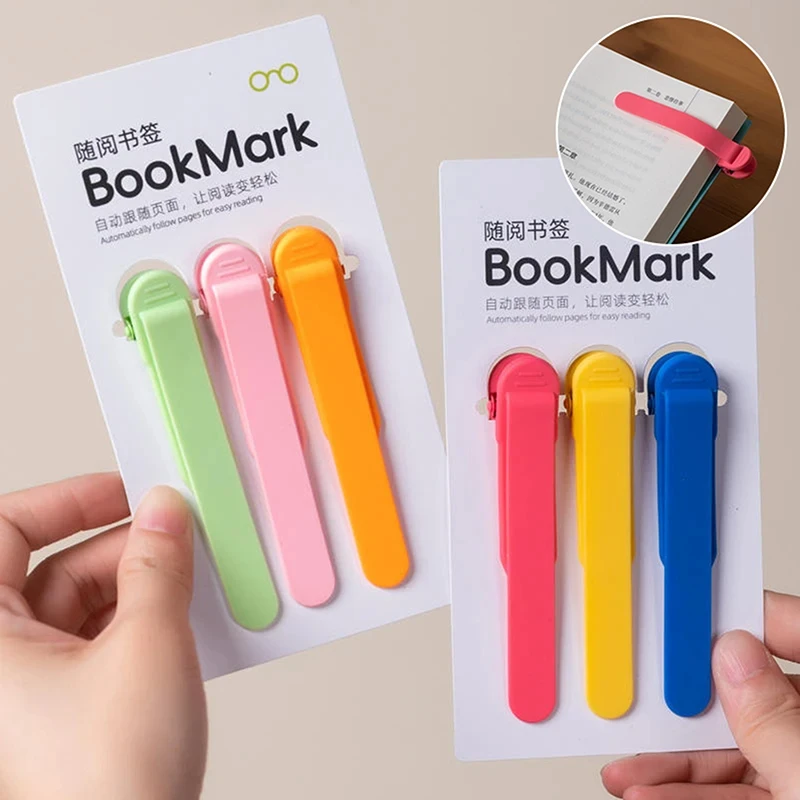 Confezione da 1/3 di segnalibri colorati in silicone, girano automaticamente le pagine, un accessorio per studenti per una facile lettura e segnalibro.