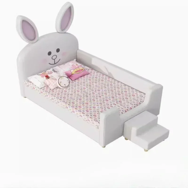 Lit de maison pour enfants, design mignon, blanc, noir, loft moderne, lits pour enfants, garçons, filles, meubles pour chambre à coucher