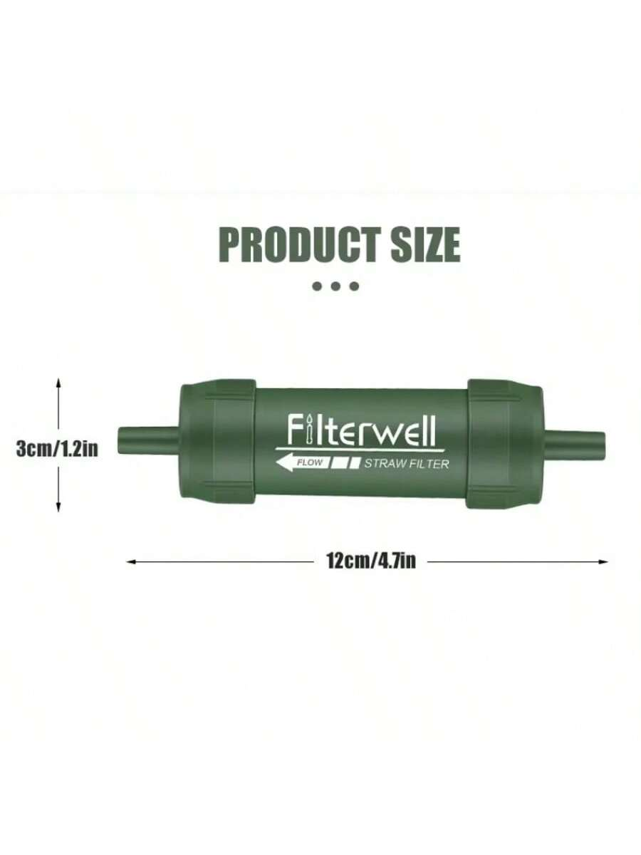 Outdoor Mini Wasserfilter Stroh Camping Reinigung Tragbarer Wanderwasserreiniger für Überleben oder Notfallbedarf