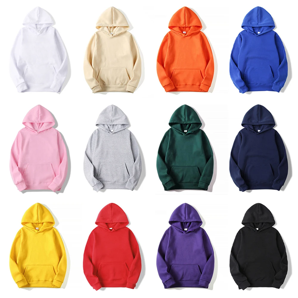 Jersey liso sudaderas con capucha De lana Unisex al por mayor Sudadera con capucha hombres barato sublimación Sudadera con capucha negra para hombres Sudaderas De Hombre