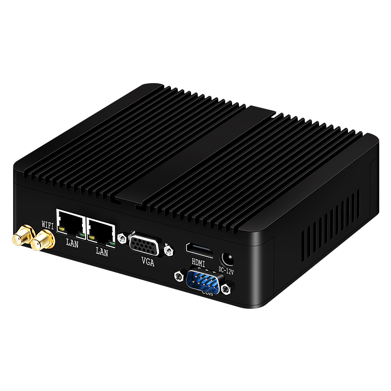 Helorpc Mini PC industriel sans ventilateur avec Celeron N2840/N2930/J1900/J2900 prise en charge Windows10 2xGigabit Ethernet 4xUSB WIFI ordinateur