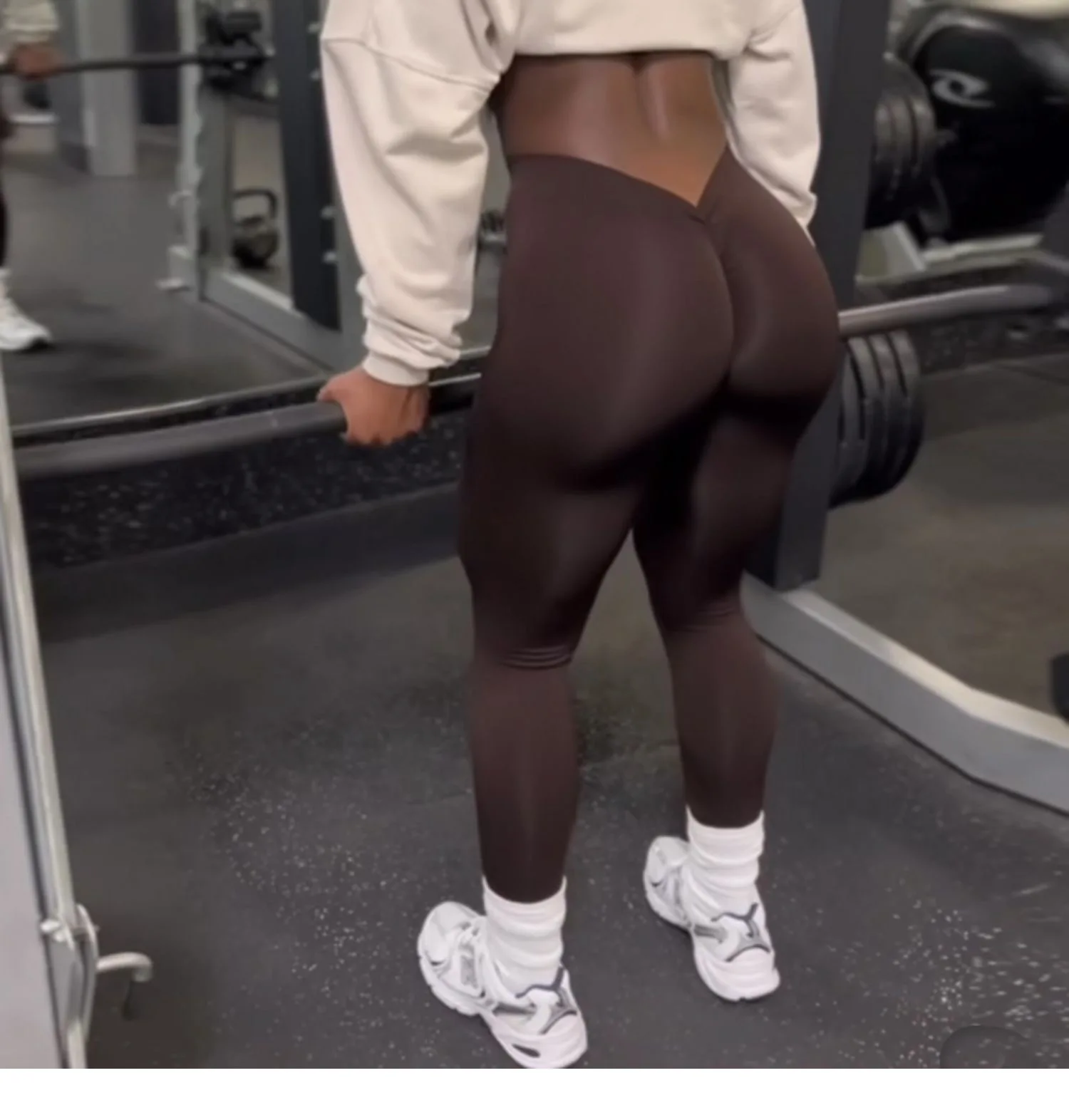 Mallas deportivas de Yoga con espalda en V para mujer, mallas deportivas de cintura alta para gimnasio, pantalones de entrenamiento elásticos con corte en V, mallas de entrenamiento