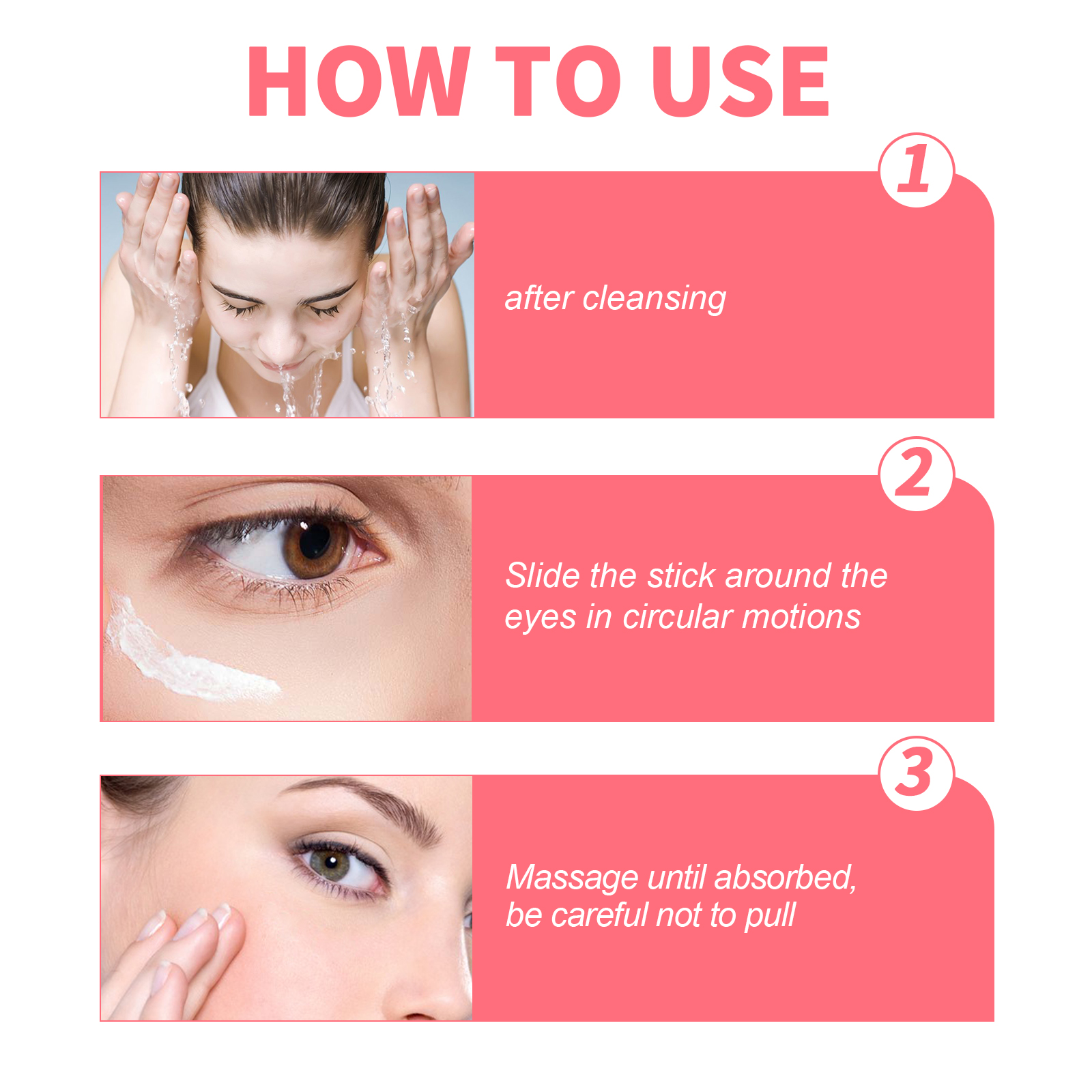 Retinolo Crema per gli occhi Rimozione delle rughe Schiarente Cerchi scuri Lifting Rassodante Pelle Riparazione istantanea degli occhi Siero Stick per le donne Cura degli occhi