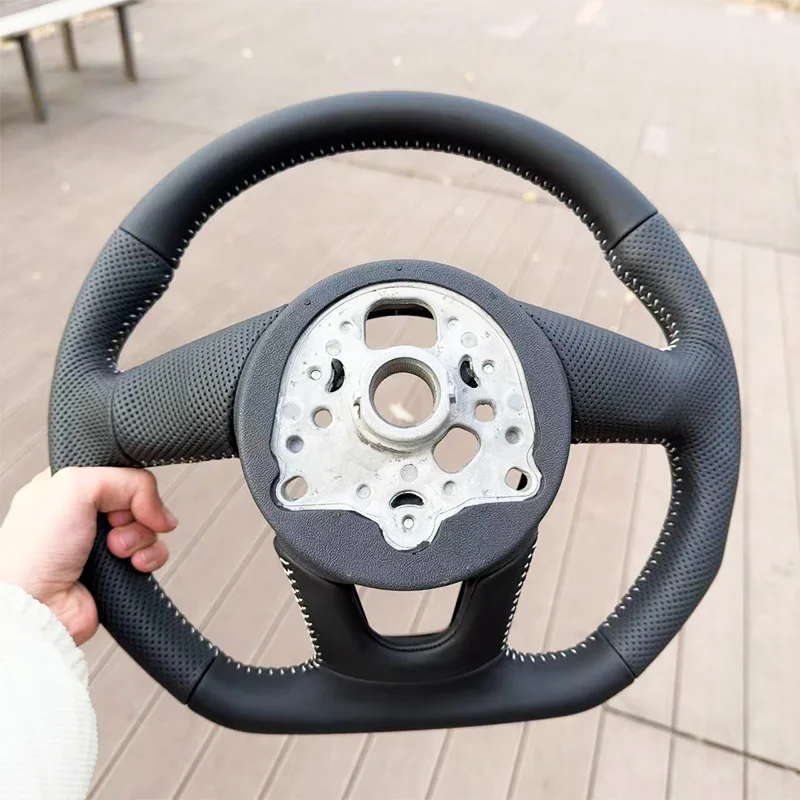 for Audi a3 steering wheel RS3 RS4 RS5 A3 A4 A5 S3 S4 S5 2017-2021 Fully Perforated Leather Steering Wheel