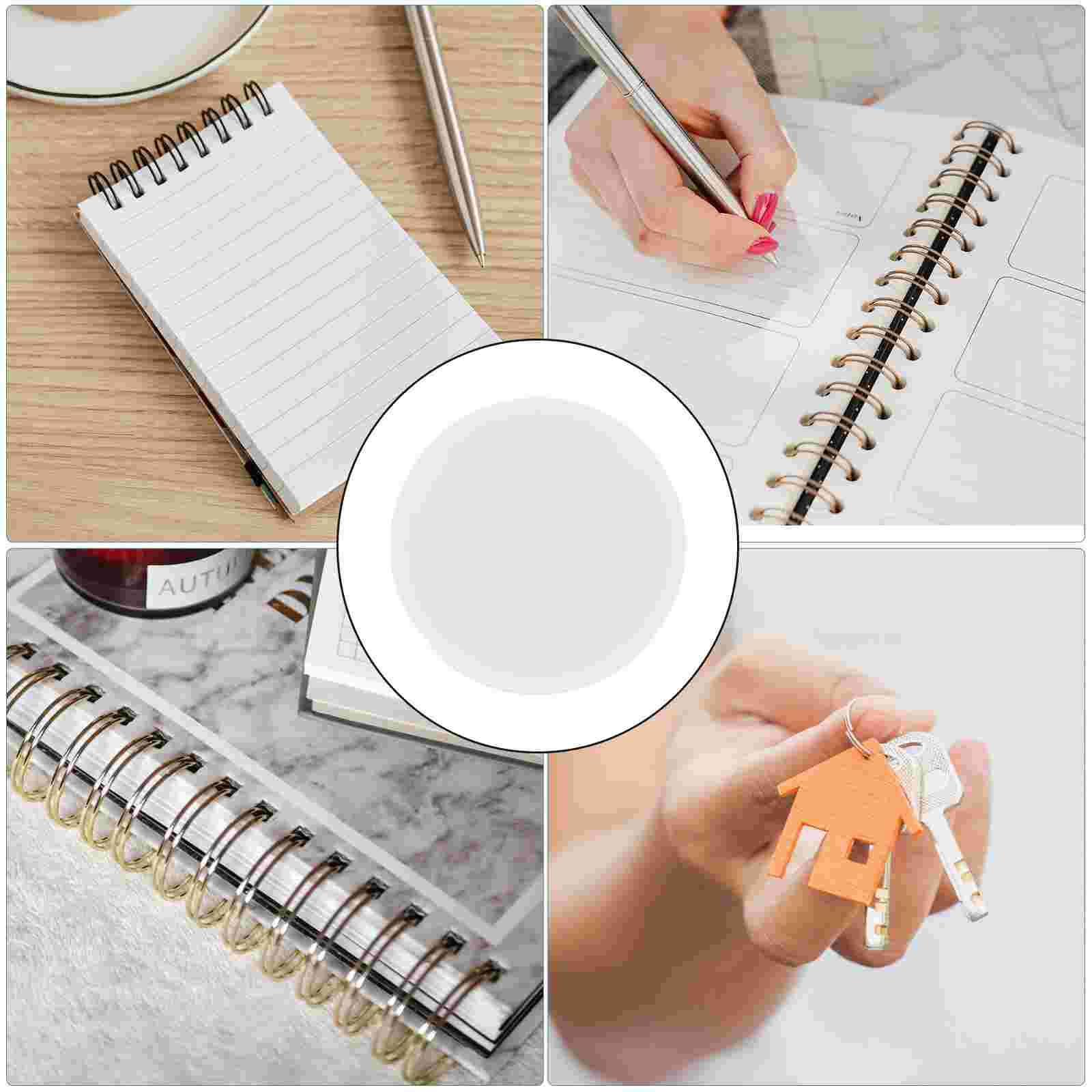 55 Pcs Loose-leaf Button The Notebook Binding Disc Discs DIY Binder Buckles Small Discbound Plastic Supplies Tiny Planner Rings