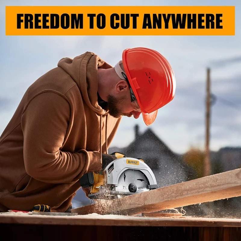 Dewalt 5000RPM Brushless Circular Saw 7 Inch Cordless Handheld Woodwork Saw 50° Adjustable Cutting Machine Power Tool New