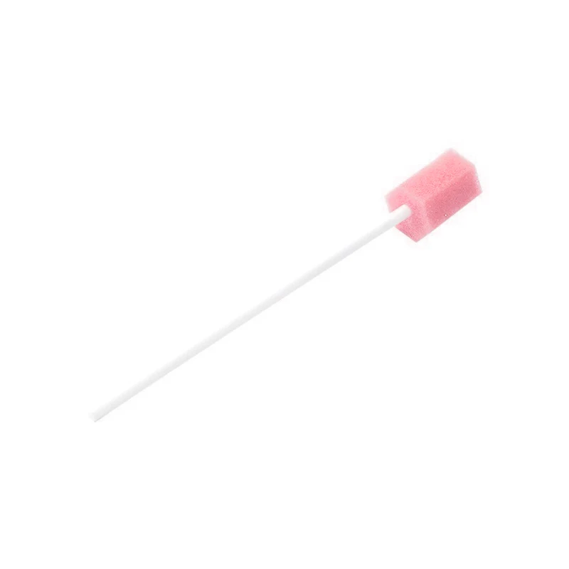 100 Uds. Esponja desechable para el cuidado bucal, hisopo para limpieza de dientes, hisopos bucales con palo, esponja para limpieza de cabezales, hisopo limpiador