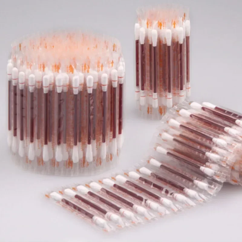 50 шт./лот, ватная палочка, йодный тампон, дезинфицированный тампон, медицинский спирт, одноразовый, для экстренной помощи для детей, взрослых, детский ватный тампон