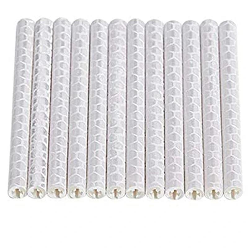 12/24/48PCS Bicycle Wheel Spokes Reflective Sticker Colorful Tube Warning Safety Light DIY Reflector Reflective Safety Kit