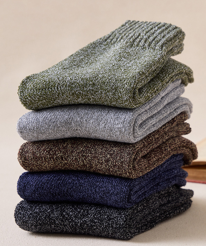5 Pairs Verdicken Warme Socken Männer Herbst Winter Harajuku Socken Handtuch Warm Halten Winter Crew Socken Weihnachten Geschenk Socken Für mann
