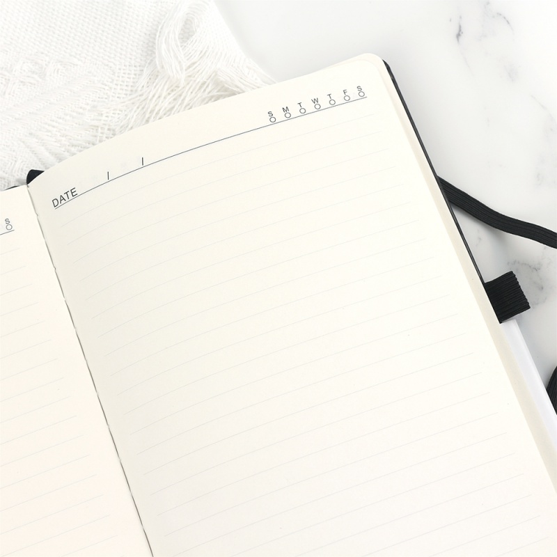 Personnalisé Cahier à dos rigide personnalisé, livre de journal en PU, impression avec manche