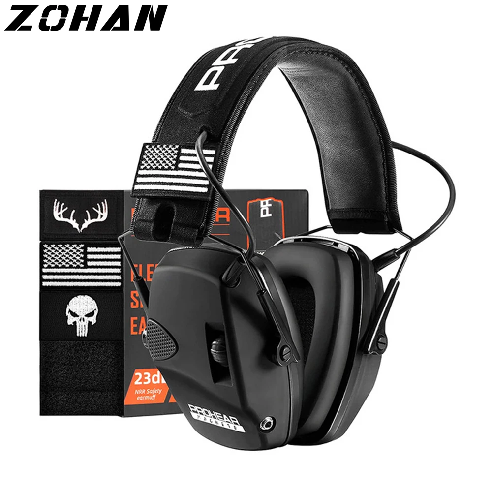 ZOHAN Bảo Vệ Tai Điện Tử Bảo Vệ Thính Giác Sparta Hoạt Động Bảo Vệ Cho Chụp Tai NRR 23dB Giảm Tiếng Ồn