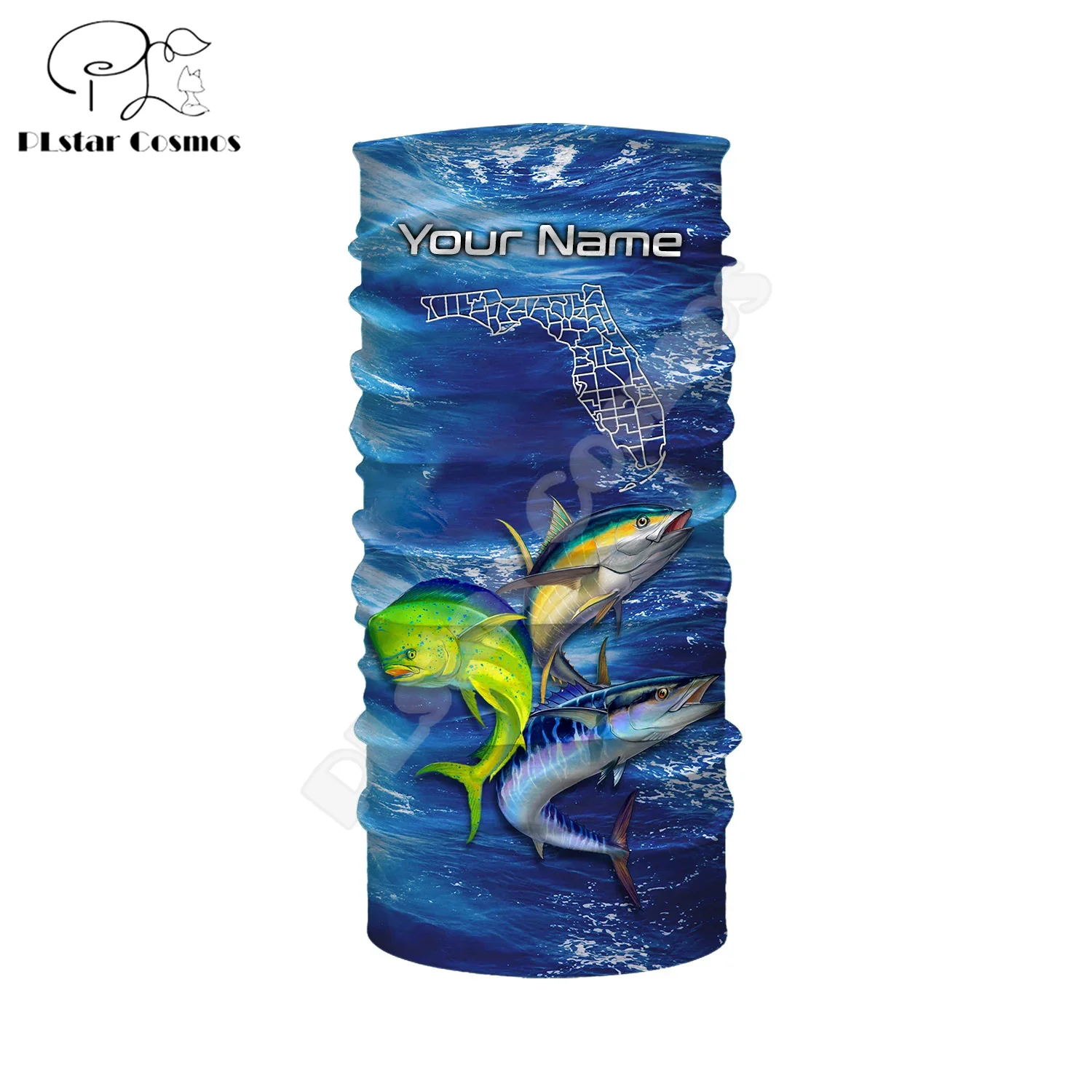 Benutzer definierte Name Tier Bass Mahi Angeln Graffiti Gradient Fisch Tattoo Retro 3dprint Sommer Harajuku Gesichts maske Kopftuch Schal a2