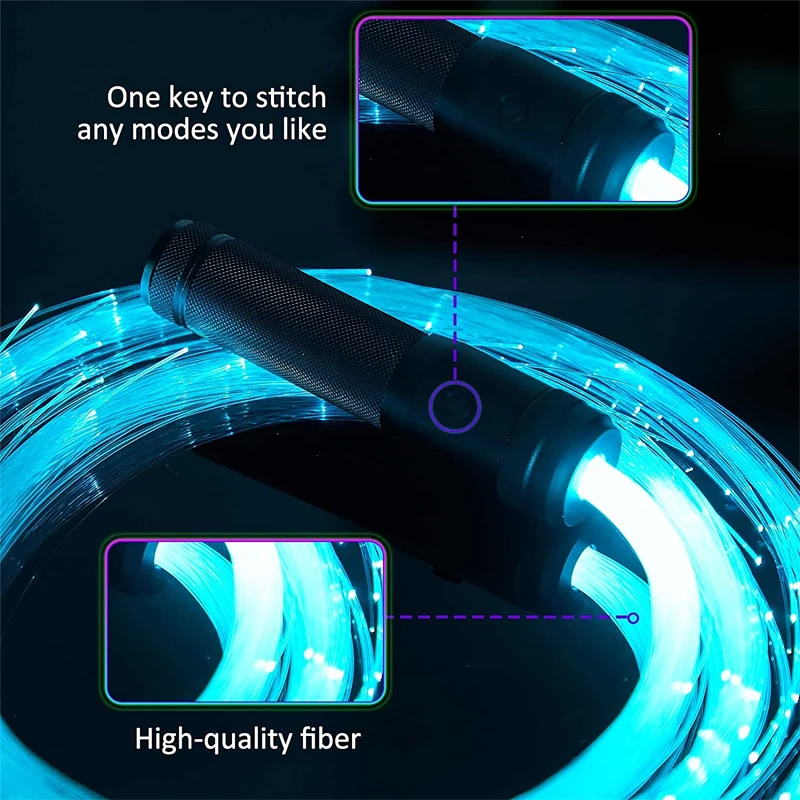 Fouet à Fibre Optique LED Rechargeable par USB, Corde à Main, Pixel Lumineux, Jouet à Flux, brev, Spectacle d'Éclairage pour ix, 2023