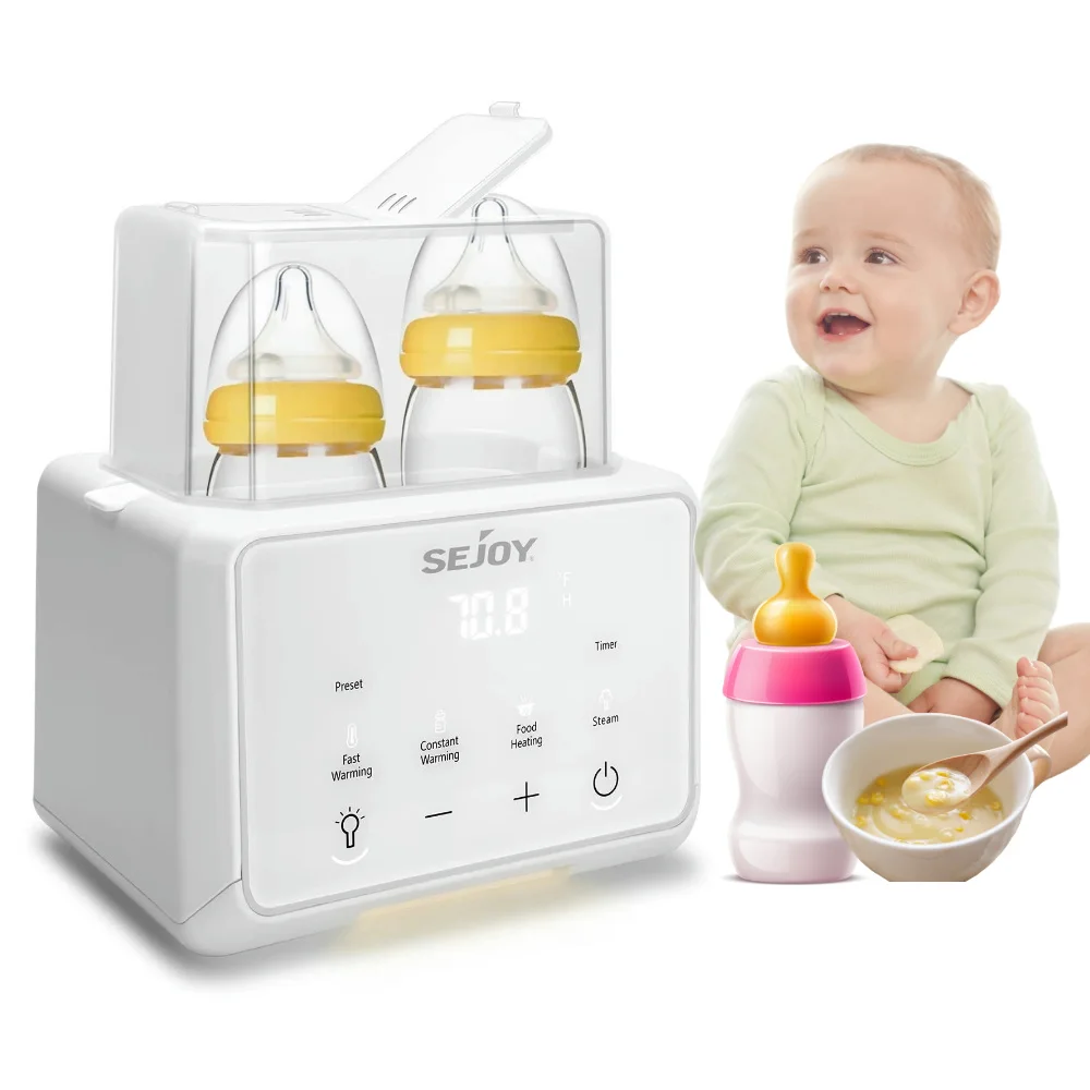 Calentador de biberones Sejoy 6 en 1, fórmula de leche materna, esterilizadores de biberones, calentamiento de alimentos para bebés, calentador de agua para bebés
