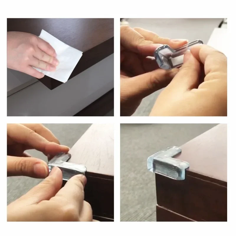 4 stks/set Kids Tafel Conner Protector Anti Botsing Hoofdbescherming Guards Zachte Veiligheid Tafelrand Protector Beveiliging Accessoire