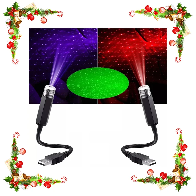 Led mini teto do carro estrela luz da noite projetor atmosfera galáxia lâmpada usb decorativo ajustável para auto telhado sala decoração do teto