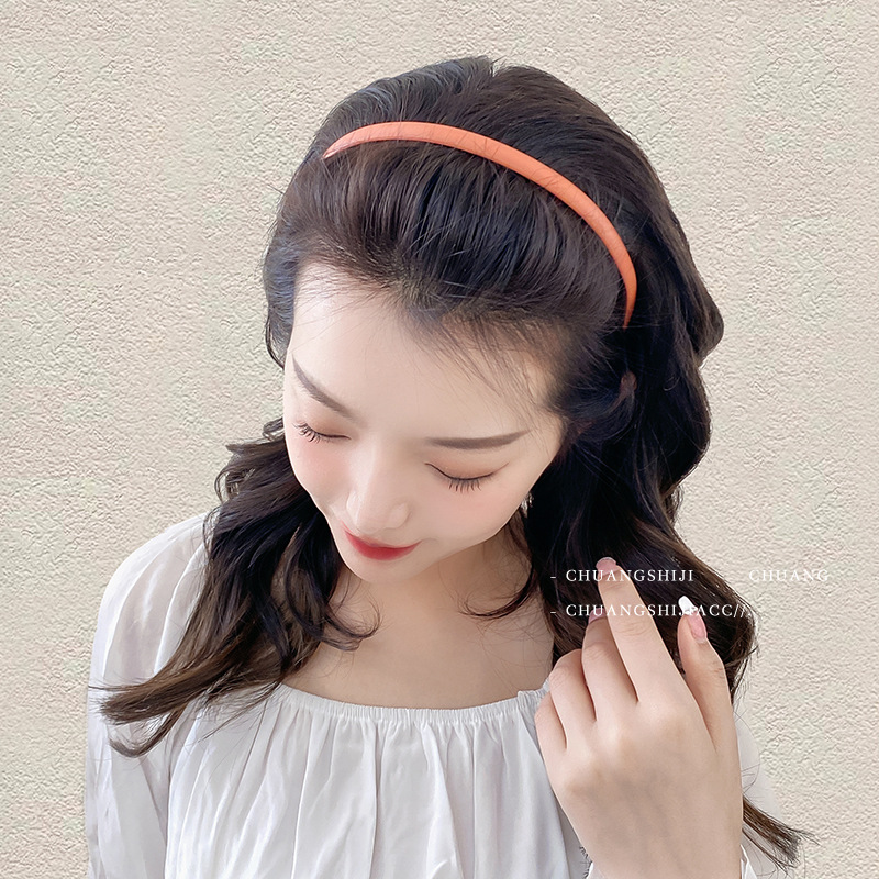 Simple Matte Toothed Hairbands สําหรับผู้หญิงสีทึบหักผมแถบคาดศีรษะกลางแจ้งผม Hoop Headwear แฟชั่นอุปกรณ์เสริมผม