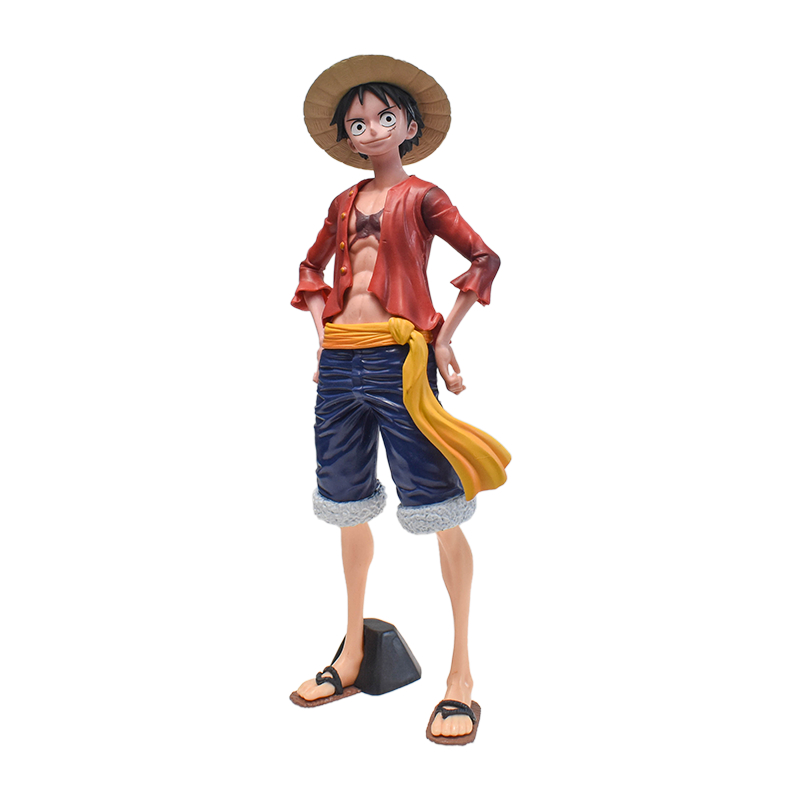 28cm uma peça macaco d luffy anime figura brinquedos confiante smiley luffy três forma rosto mudando estatueta de ação pvc modelo bonecas