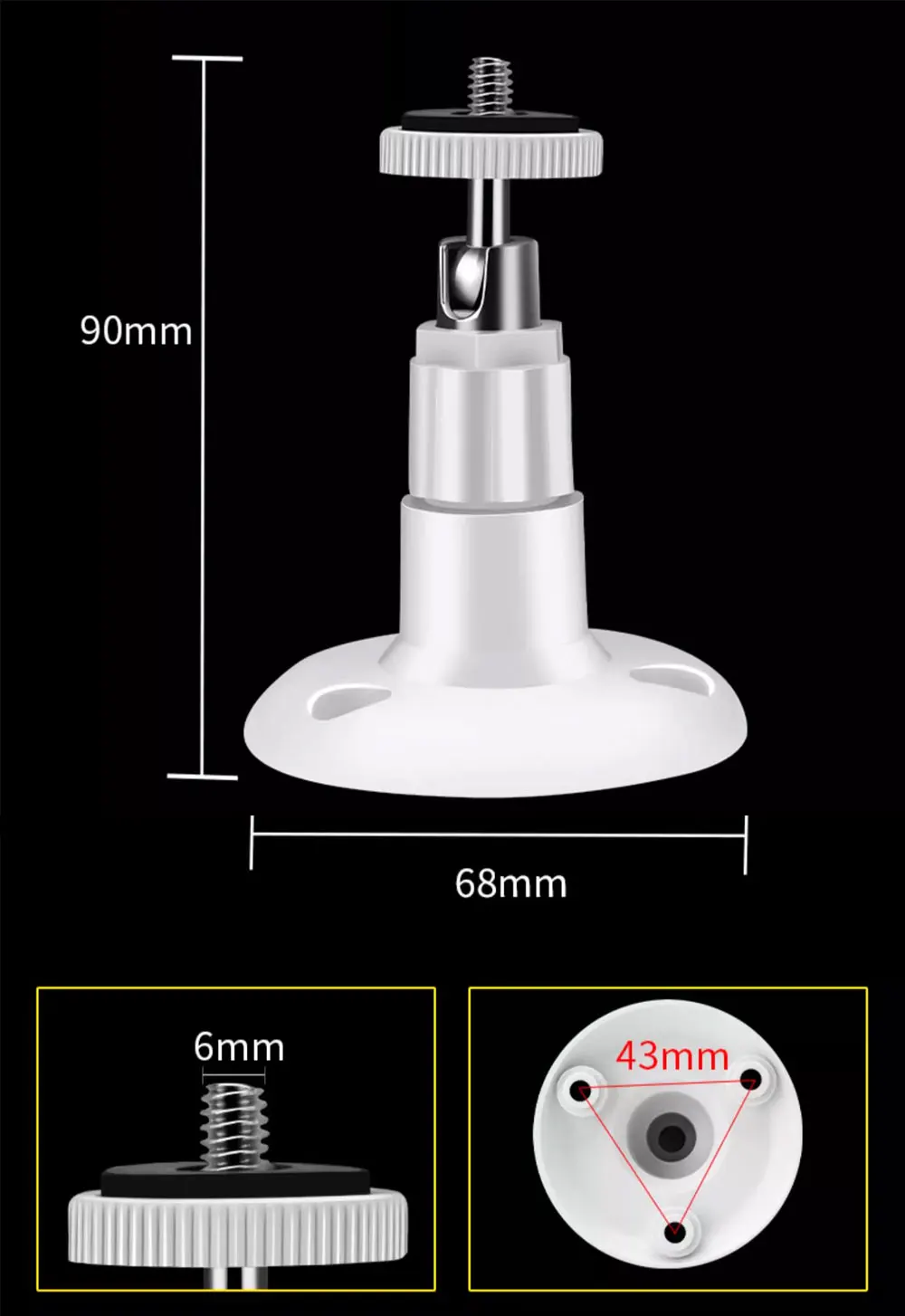 Security Wall Indoor Adjustable Mount Wall/Ceiling mini Security Bracket for Arlo or Arlo Pro Camera mini wifi HD Camera