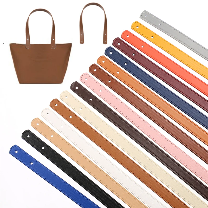 2 個 Pu ハンドル女性のバッグ用取り外し可能なアクセサリーハンドバッグ DIY ショルダーバッグストラップシルバーリベットトートバッグハンドル