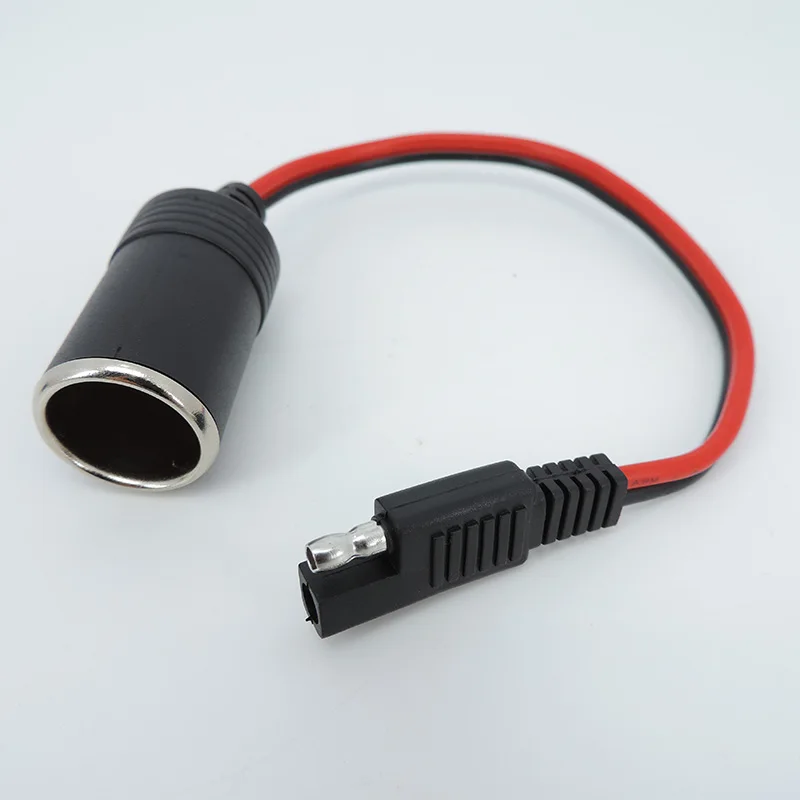 12V 24V รถหญิงซ็อกเก็ตไฟแช็ก SAE 2 Pin Quick Release Disconnect Connector ปลั๊ก 14AWG 20A สาย H2