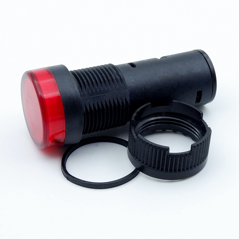 プラスチックledインジケータライト16ミリメートルパイロット信号ランプ警告パネルマウント分配ボックス電源ワークライト12v 24v 220v