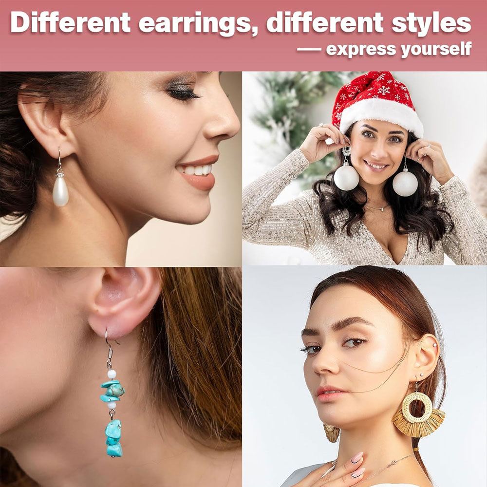 40/80/300 peças de laços fechados multicoloridos, ganchos de orelha, tampões de ouvido, podem ser usados para brincos diy, acessórios de fabricação de presentes de brinco