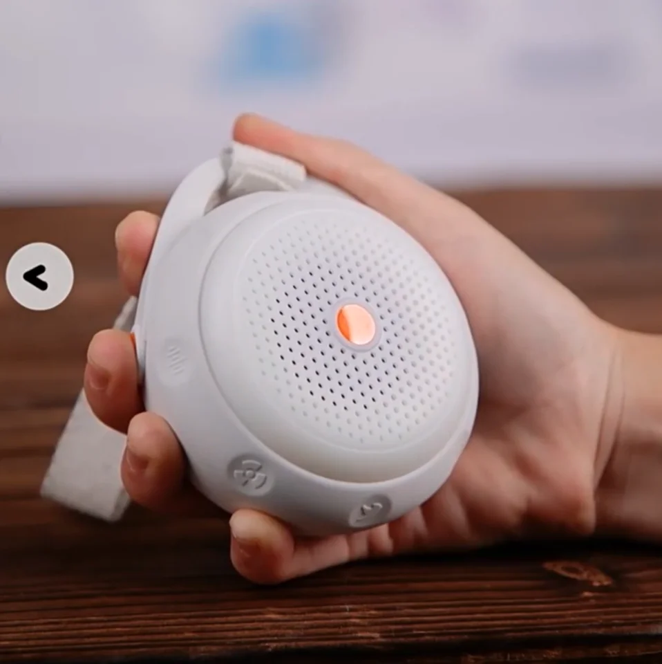 Przenośna maszyna do białego szumu Bluetooth z 12 kojącymi relaksującymi dźwiękami i silikonową lampką nocną z timerem snu dla niemowląt i dorosłych