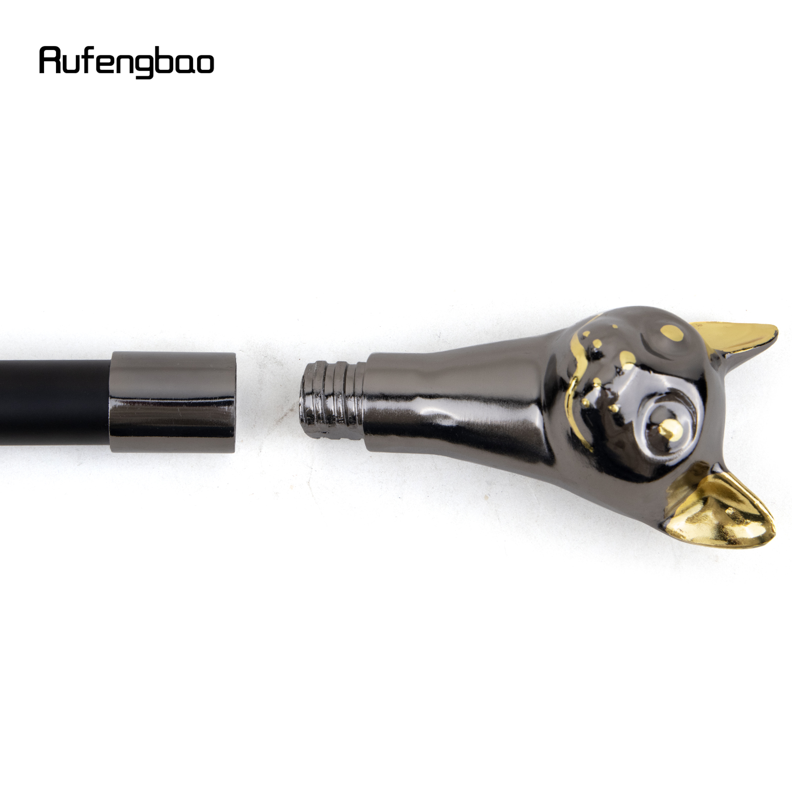 Ouro preto luxo gato lidar com bengala moda decorativa bengala cavalheiro elegante cosplay cana botão crosier 90cm