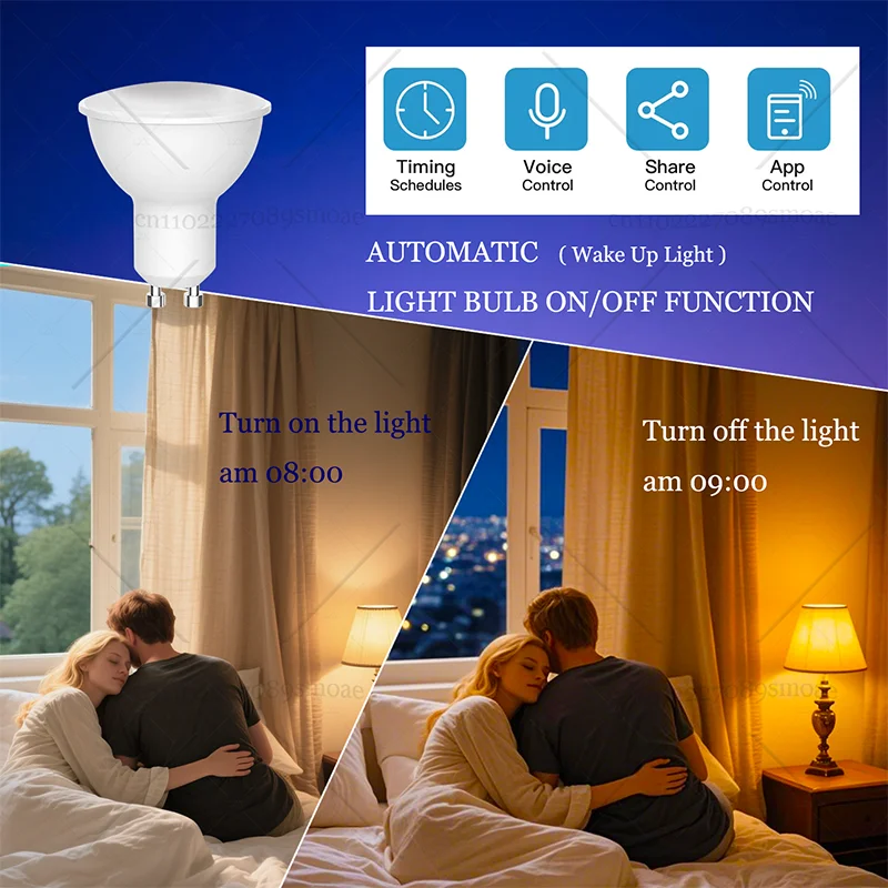 ZigBee GU10 WIFI Lampadine LED intelligenti RGB CW Bianco 5W Lampade dimmerabili Lampadine di controllo APP Funziona con Alexa/Google Siri lampada interruttore