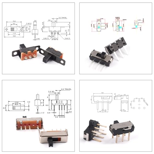 Schuifschakelaar Diverse Kit, Mini Micro Pcb Paneel Schuifschakelaar 2pin 3pin 4pin Aan/Uit/Uit/Aan/Aan Schakelaar Arduino Breadboard