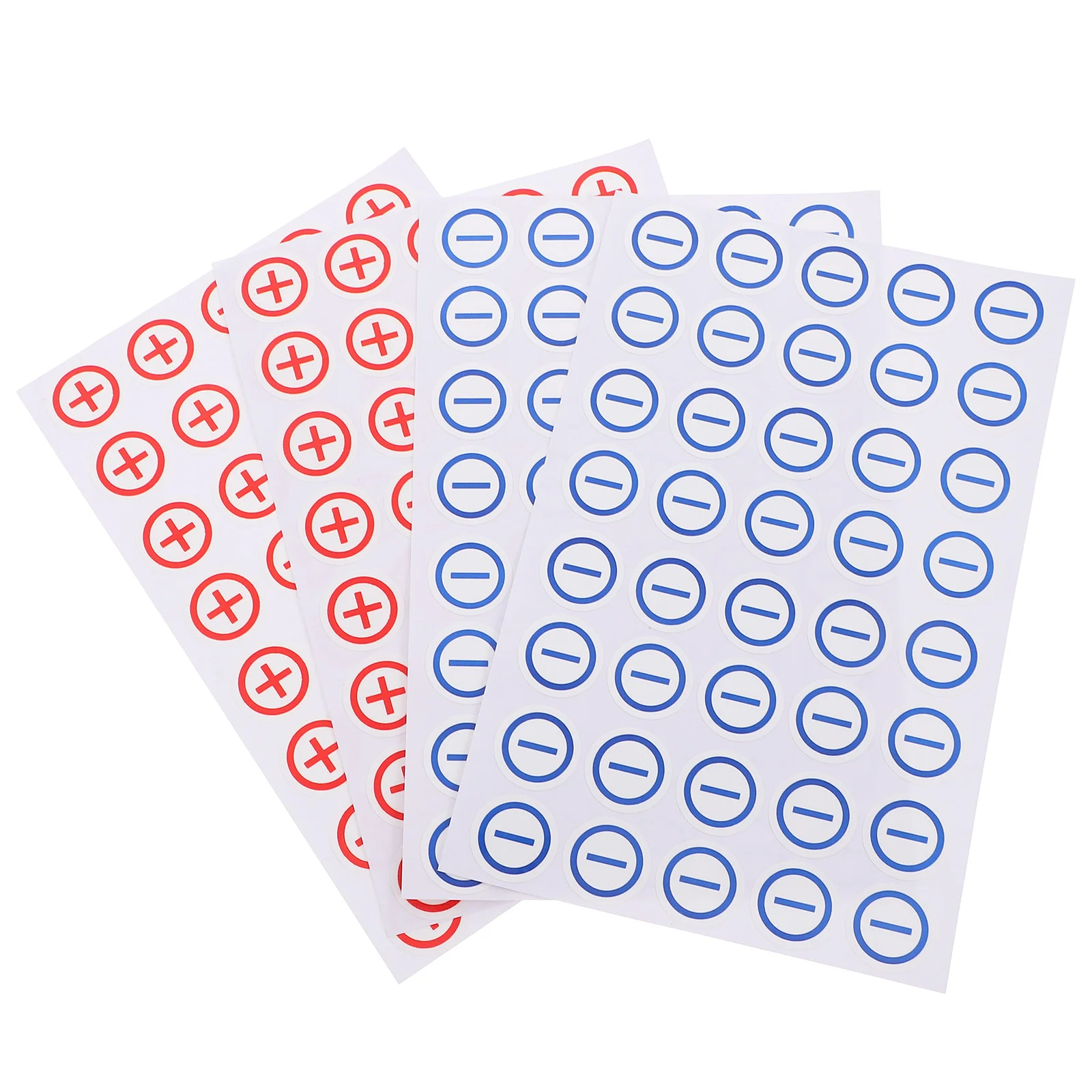 4 Sheets Polarity Labels Electrical Machines Safety Stickers Warning Signs Roadway Traffic Signal Round Markings