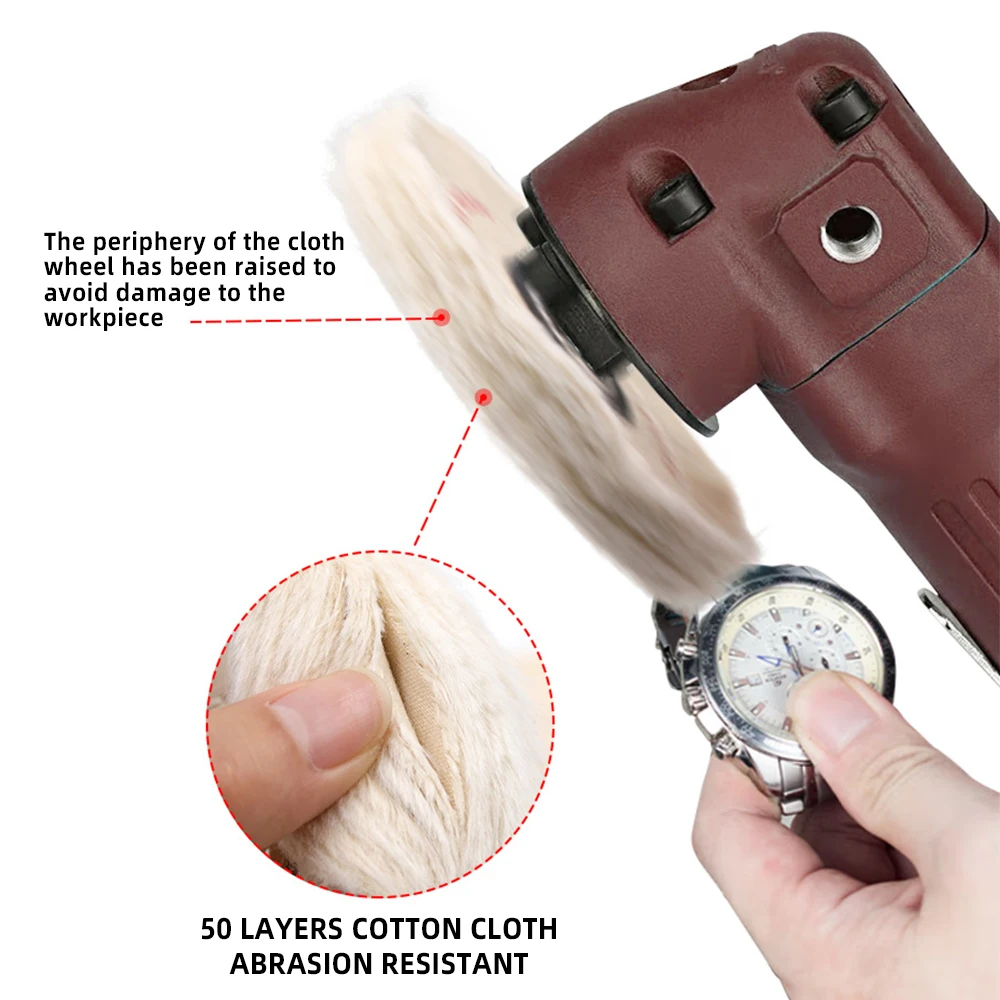 Polimento de pano branco roda de metal jóias superfície de aço inoxidável polimento pano de algodão puro alta dureza