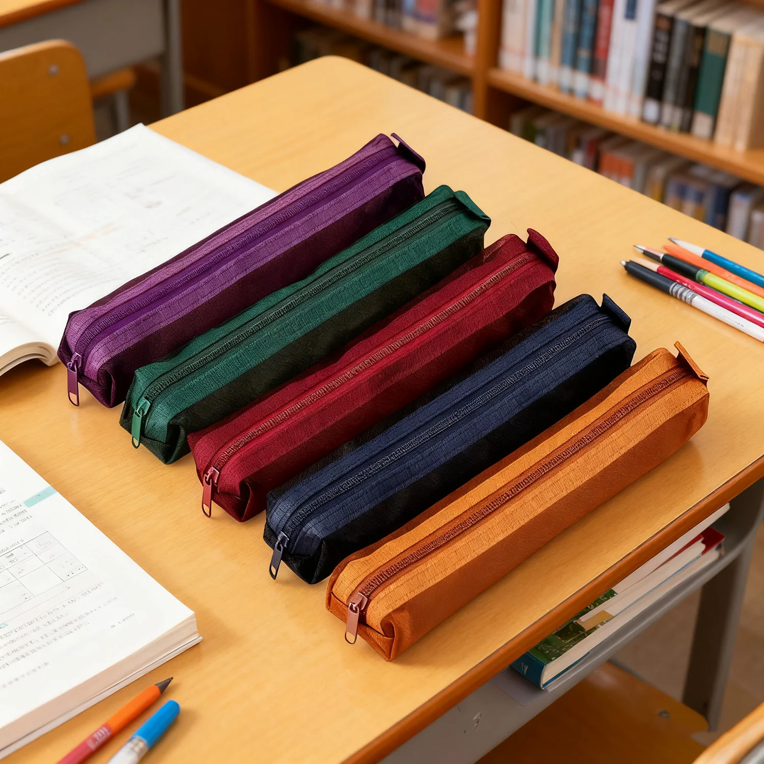 Astuccio per matite a griglia Astuccio per matite per esami portatile Astuccio per cancelleria multifunzione con cerniera Materiale scolastico